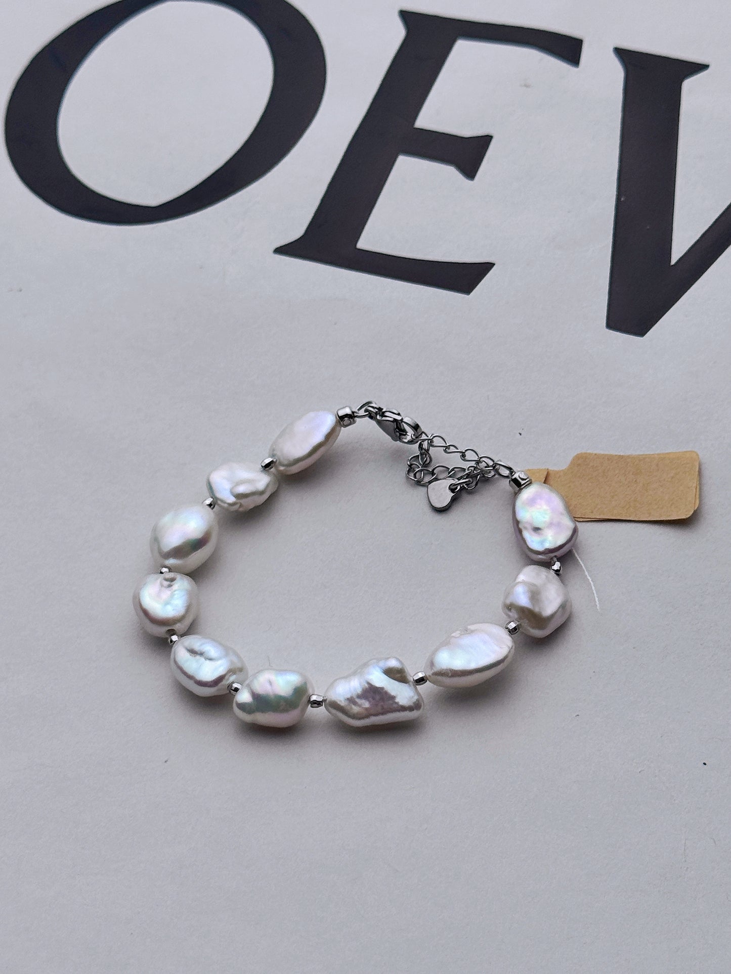 Natural baroque freshwater pearls bracelet