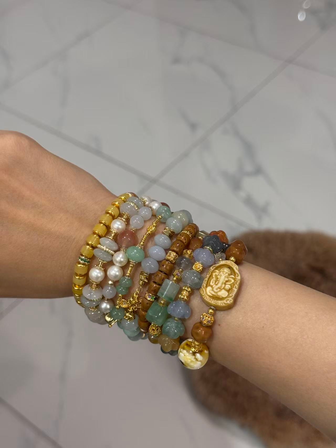 New Chinese inspired bracelet - Verdant Bloom