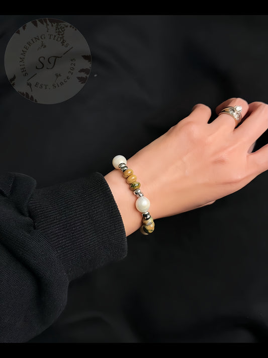 Summer Light - Earth & Pearl Bracelet