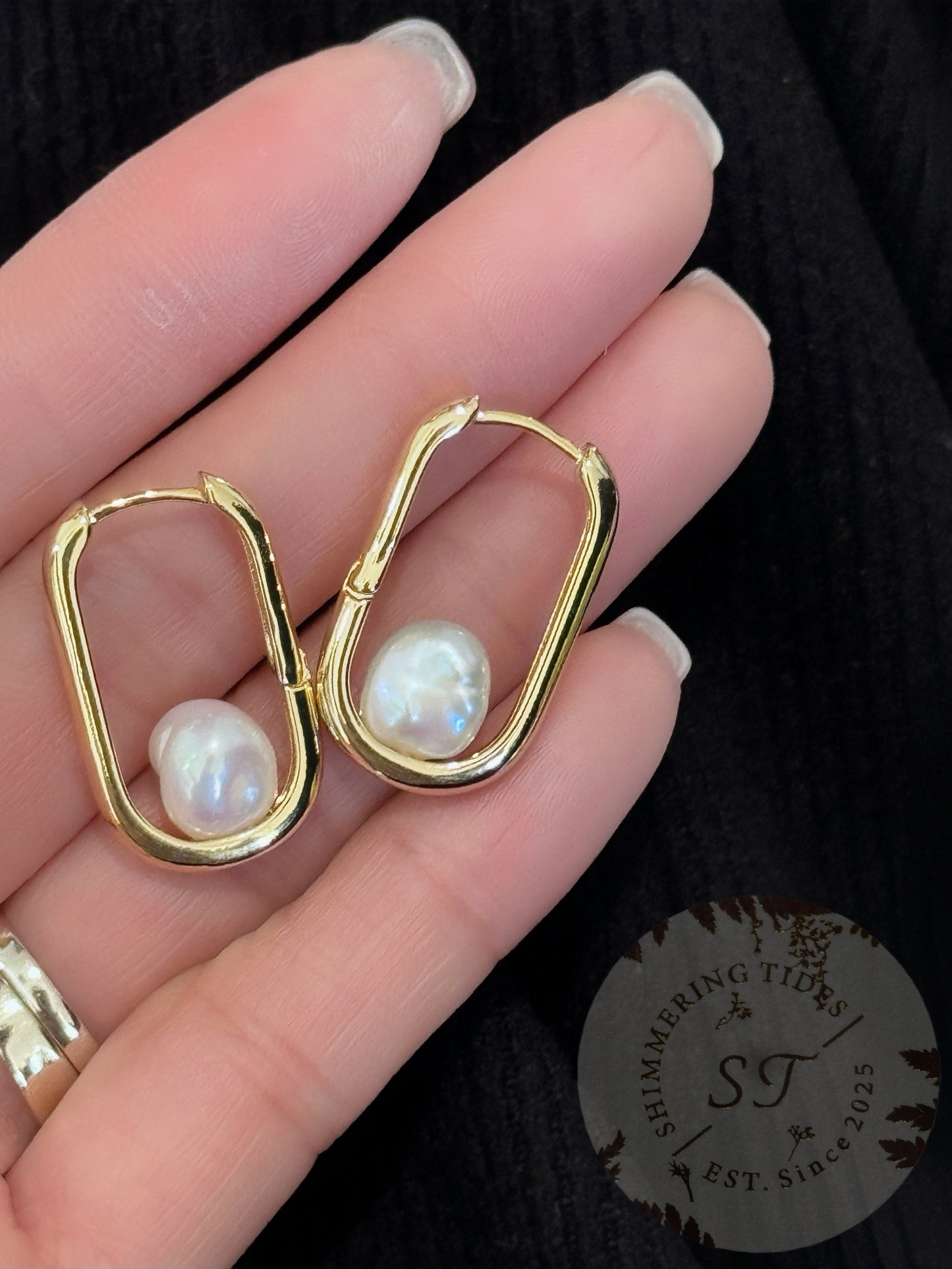Classic Fabulous . Golden Tides Hoops