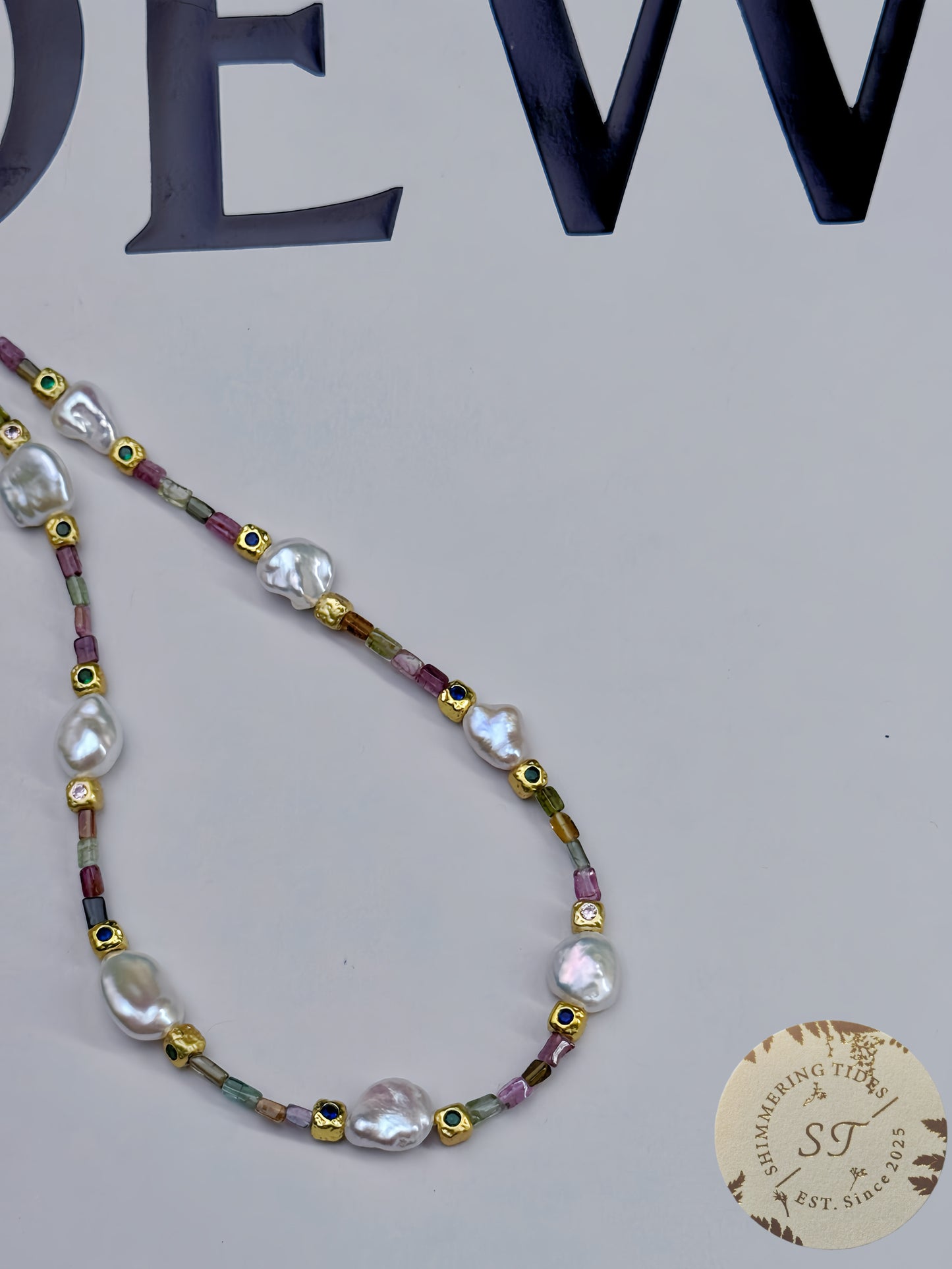 Summer Lights . Baroque with Colourful Tourmaline Necklace