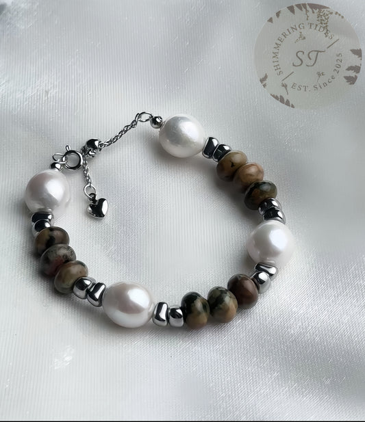Summer Light - Earth & Pearl Bracelet