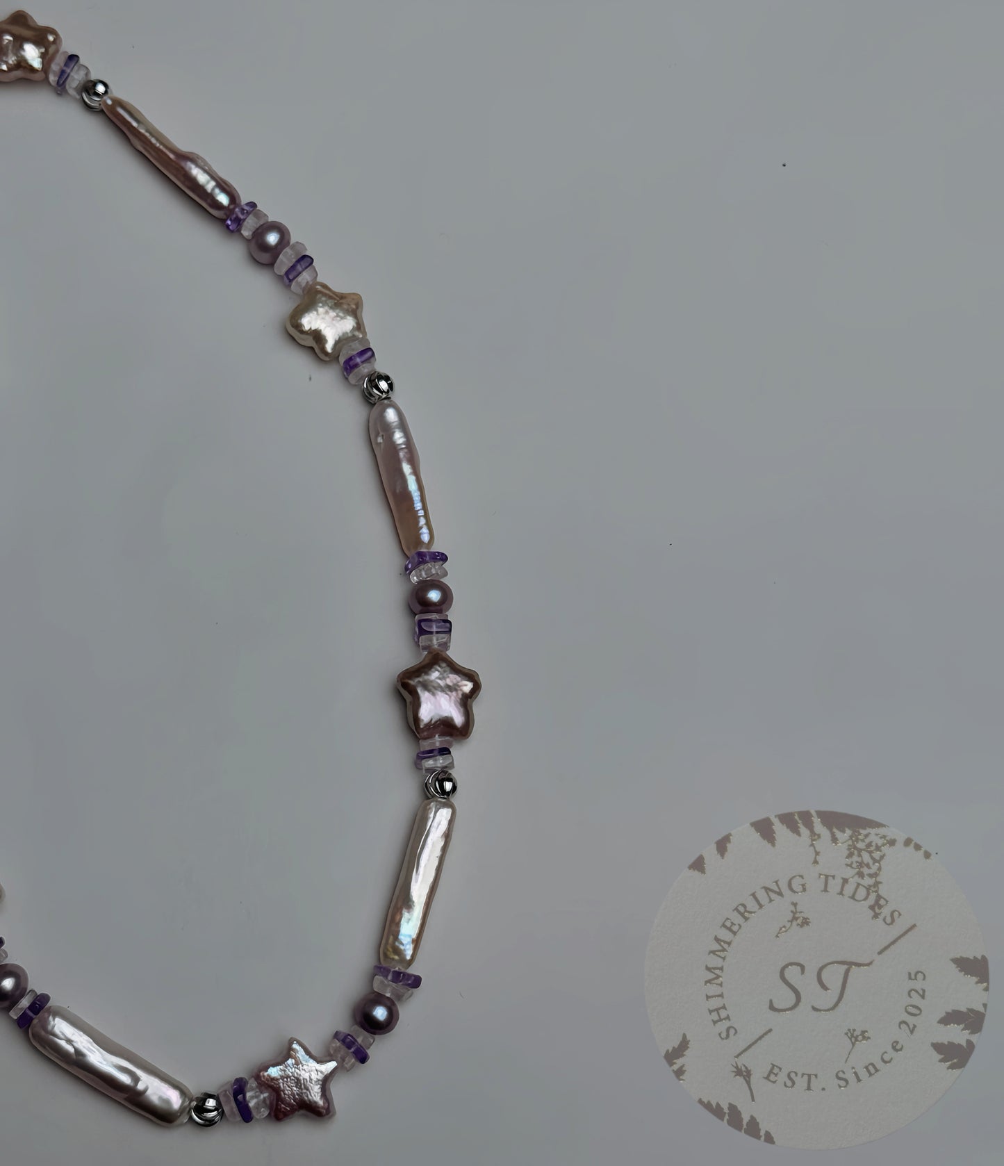 Autumn Love . Star Baroque Pearl Necklace